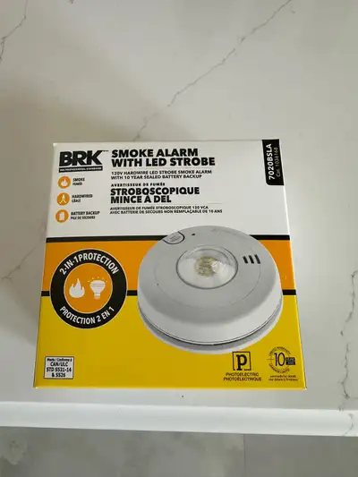 Smoke Alarm with LED Strobe, View more