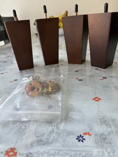 Wood Furniture Leg – 6 inch, Dark Brown, View more