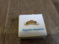 Brand New Sterling Silver Natural Sapphire Ring For Sale