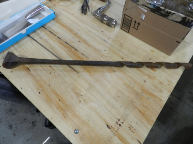 Vintage Survival Scotch Eye Auger Manual Drill Bit, 25” Overall in Hand Tools in Strathcona County