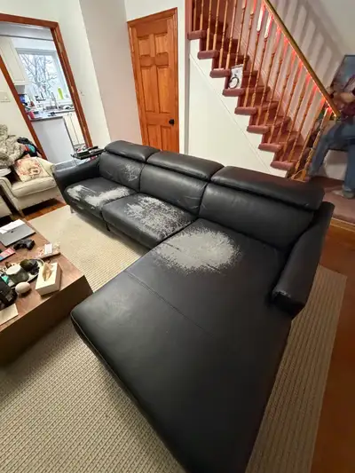 Faux Leather Couch with power recliner - Structube, View more