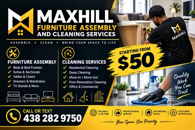 Maxhill Furniture Assembly and Cleaning Services