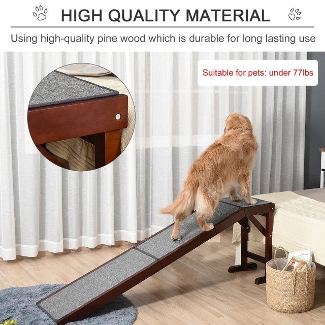 Pet Ramp Bed Steps for Dogs Cats Non-slip Carpet Top Platform Pi in Accessories in Markham / York Region - Image 4