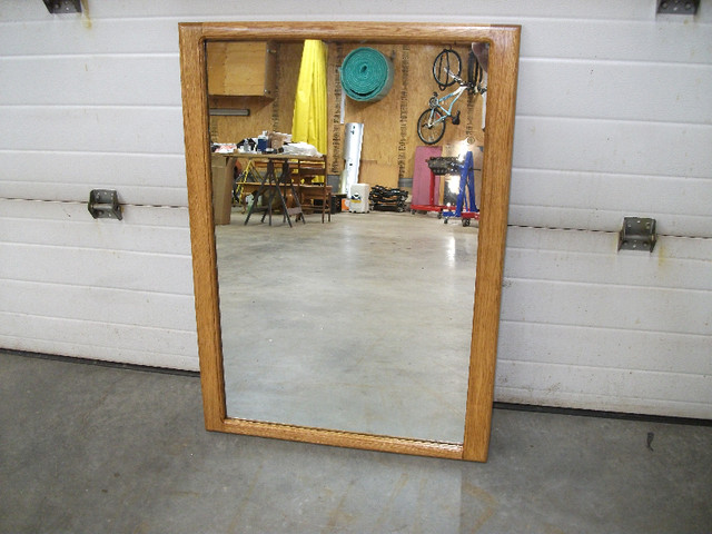 Oak bedroom mirror in Dressers & Wardrobes in Sudbury