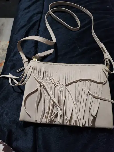 Brand New Beige Fringe Purse, View more
