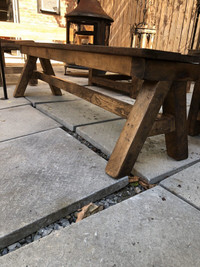 Restoration Hardware knock off wood benches