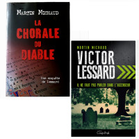 2 livres, romans policiers, Victor Lessard, de Martin Michaud