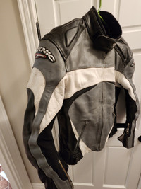 Teknic leather armoured motorcycle jacket.