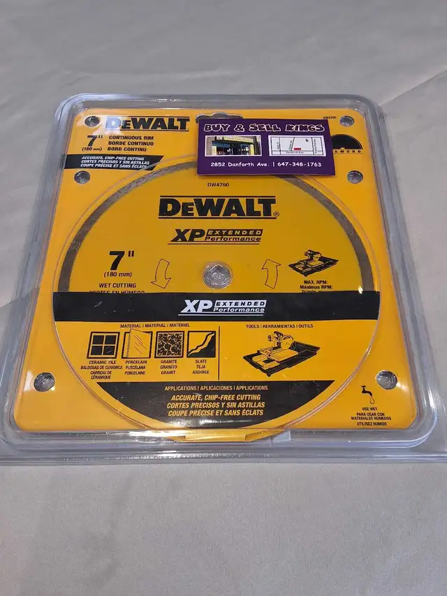 Dewalt DW4760 7" Tile Saw Blade * NEW* in Power Tools in City of Toronto - Image 2