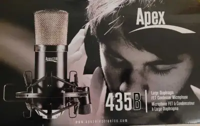 Apex 435b large diaphragm FET condenser microphone , View more