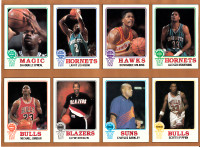 Feuille NBA de 8 cartes Michael Jordan et autres (uncut sheet)