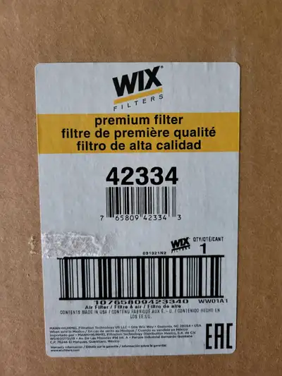 Wix 42334 Filter , View more
