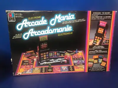 Vintage Electronic Arcade Mania Board Game Milton Bradley 1983 Tested & Working VIEW MY OTHER ADS!!!