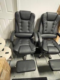 NEW Adjustable Leather Office Chair (Swivel with Lumbar Support)