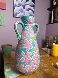 Original Art Hand Painted Vase 