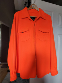 Orange Fleece Men's Hunting Shirt XL