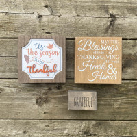 Fall wood signs home decor