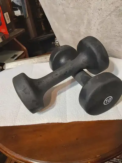 PAIR OF 10 LBS. BAR BELLS, View more
