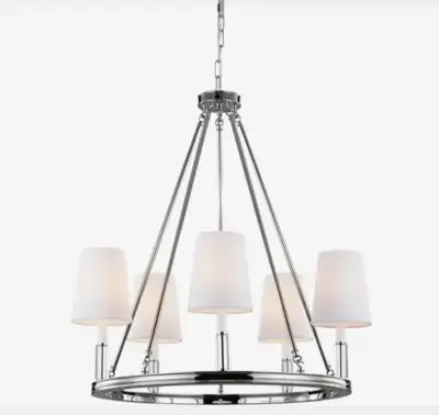 Lismore Medium Chandelier – Polished Nickel, View more