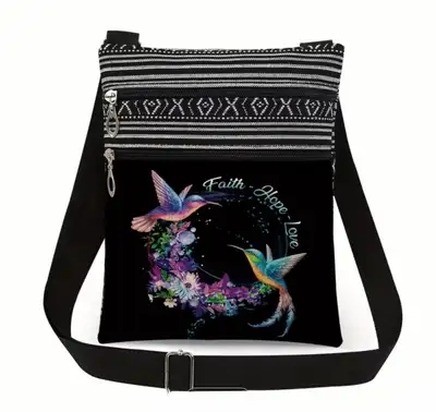 cross  body messenger bag, hummingbirds, new, View more