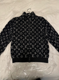 Louis Vuitton LV Monogram Fleece Full logo zipper jacket 