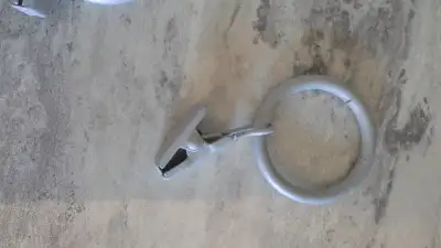 ELEGANT MATTE GREY CURTAIN RINGS + HOOKS, View more