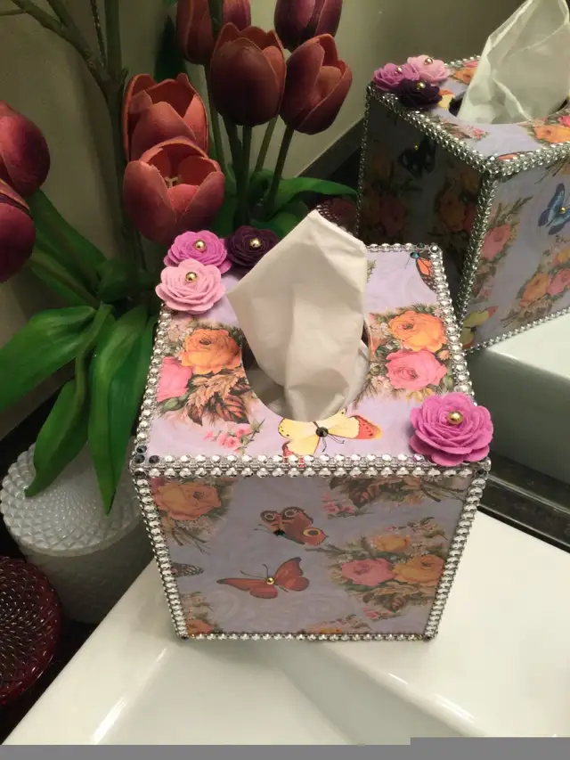 Handmade Decoupaged Tissue Boxes445588802246420489