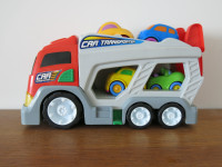CAR TRANSPORTER with FOUR CARS, age 1/2 year and up