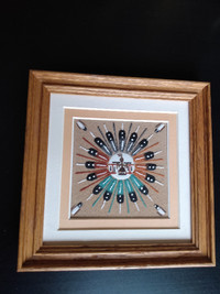 Navajo Sand Painting 7"x7"(with frame)