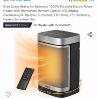 Dreo space heater 1500watts
