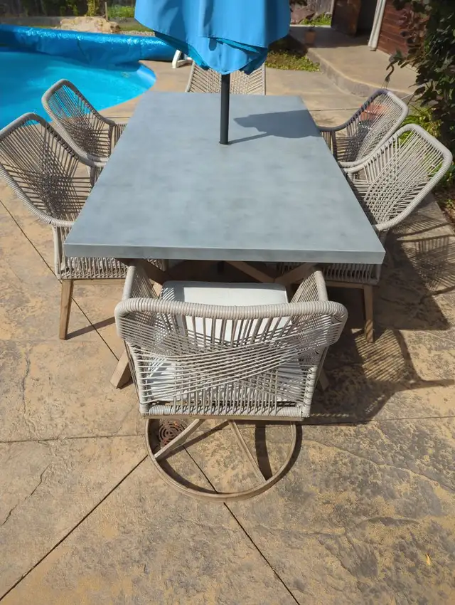 Patio Dinning Set - Steel Table in Patio & Garden Furniture in Mississauga / Peel Region - Image 3