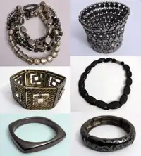 NEW - Women's Metal Silver and Gold Bangle Wrist Bracelets $40ea