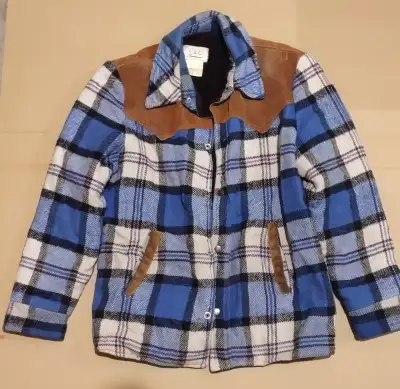 Vintage 1960 C&L Sportswear wool flannel bomber or lumber jacket, View more