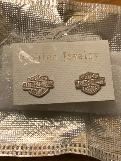 boucle oreilles neuve homme Harley Davidson en argent italy 925 , View more