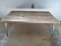 Barn wood rough cut coffee table