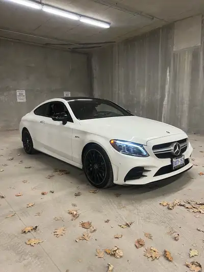 2019 Mercedes-Benz C43 AMG Coupe – $42,500 Beautiful Polar White on Cranberry Red leather interior....