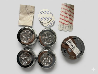 Set of 5 Battery Operated LED Puck Lights, View more