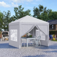 10'x10' Outdoor Pop Up Party Tent Wedding Gazebo Canopy with Car