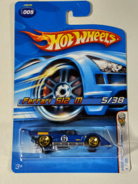 Hot Wheels Ferrari 512 M Blue #6 2006 First Edition 5/38 NIP