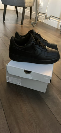 Black Air Force ones Size 10.5