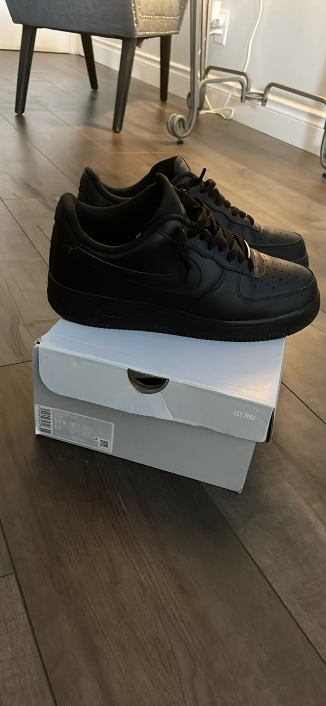 Black Air Force ones Size 10.5 in Men's Shoes in Oakville / Halton Region