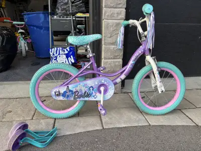 Girls 16 inch bike with training wheel, View more