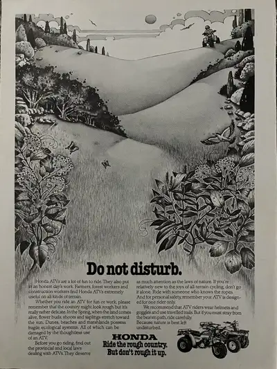 1985 Honda Do Not Disturb Original Ad, View more