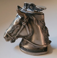 Vintage Metal Horse Head Table Lighter