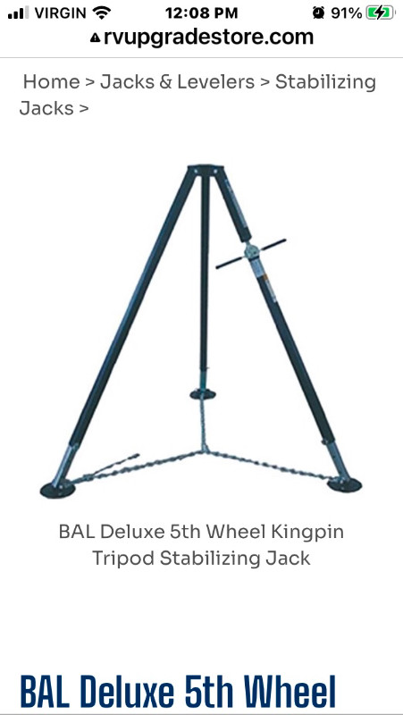 Fifth wheel BAL tripod in RV & Camper Parts & Accessories in Delta/Surrey/Langley