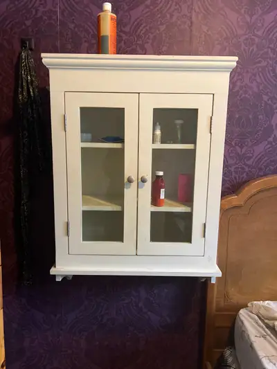 White Glass Door Cabinet, View more