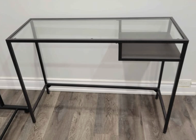 Black narrow desk, View more