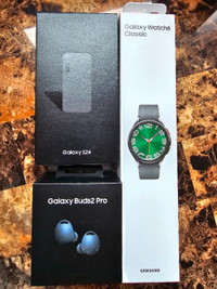 New Samsung S24 256Gb, Classic Watch 6 47mm, Buds2 Pro $1310 Frm