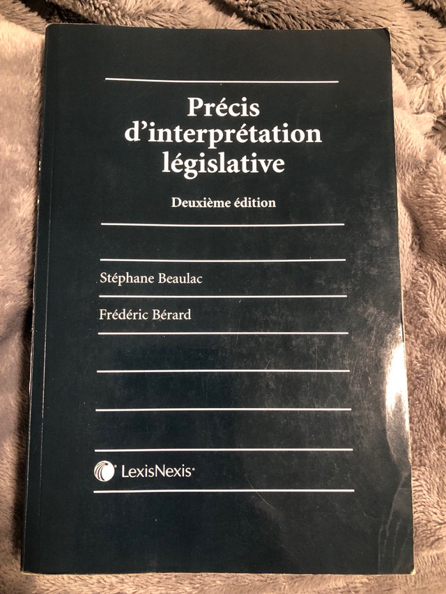 Précis d’interprétation législative  dans Manuels  à Ville de Montréal