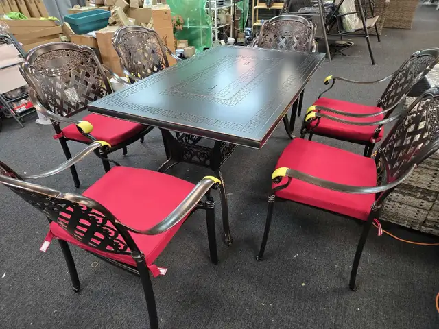 7-Piece Cast Aluminum Patio Set in Patio & Garden Furniture in Markham / York Region - Image 8